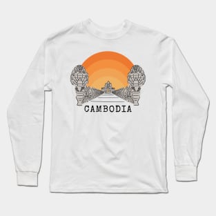 Angkor Thom Majesty: Cambodia's Ancient Wonder -- SunRise Edition Long Sleeve T-Shirt